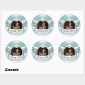 Voeg aangepaste herdenkingsfoto toe ronde sticker (Vel)