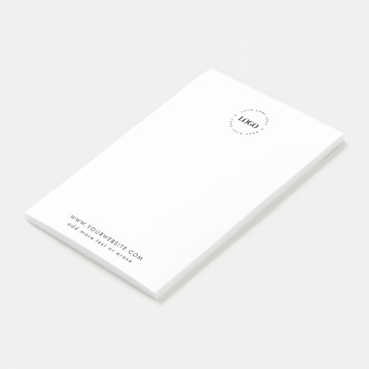 Voeg Aangepaste Logo Business Company Branded toe Post-it® Notes (Schuin)