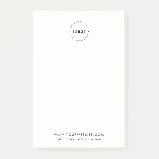 Voeg Aangepaste Logo Business Company Branded toe Post-it® Notes (Voorkant)