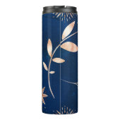 Voeg aangepaste naam Marine Floral Unique Gift Thermosbeker (Achterkant)