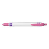 Voeg aangepaste naamstroken roze paars toe zwarte inkt pen (Achterkant)
