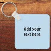 Voeg aangepaste tekst 1 foto blauw toe sleutelhanger (Voorkant)