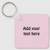 Voeg aangepaste tekst 1 foto roze toe sleutelhanger (Voorkant)