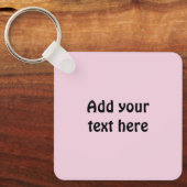 Voeg aangepaste tekst 1 foto roze toe sleutelhanger (Voorkant)