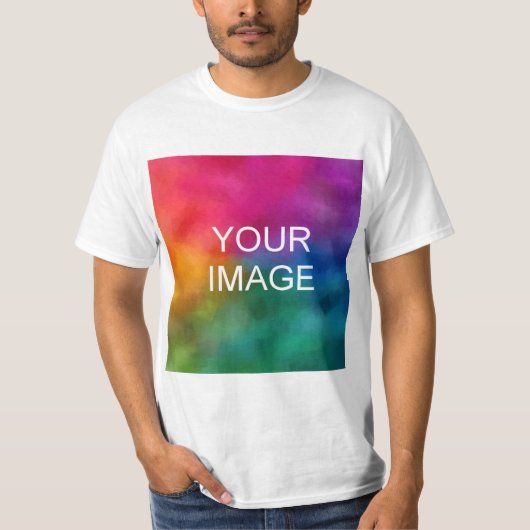 Voeg Afbeelding Foto Business Logo Sjabloon Mannen T-shirt (Voorkant)