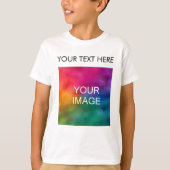 Voeg Afbeelding Foto Tekst aangepaste Sjabloon Kin T-shirt (Voorkant)