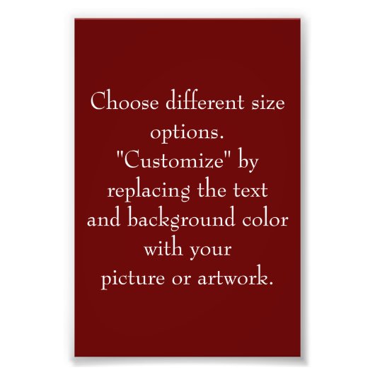 Voeg Afbeelding of Kunstwerk toe, Creëer het Uw ma Foto Afdruk (Voorkant)