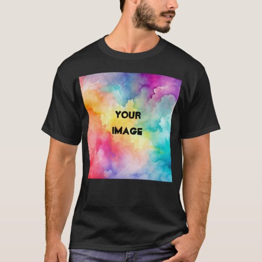 Voeg Afbeelding Photo Template Sided Basic toe T-shirt (Voorkant)