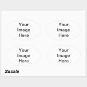 Voeg Afbeelding toe. Customizeaza.Personalizeaza. Ovale Sticker (Vel)