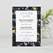 Voeg Afbeelding & Waterverf wilde bloemen weide Br Save The Date (Staand voorkant)