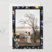 Voeg Afbeelding & Waterverf wilde bloemen weide Br Save The Date (Achterkant)