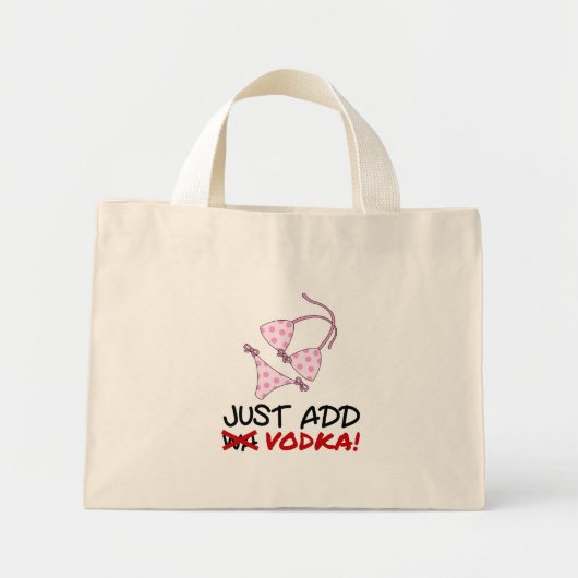 Voeg alleen wodka toe mini tote bag (Voorkant)