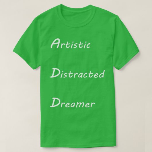 Voeg artistieke Distracted Dreamweaver Classic TSh T-shirt (Design voorkant)