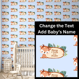 Voeg Baby naam tekst zin, Schattigee Baby herten t Behang