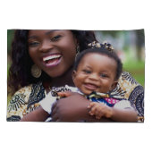 Voeg babysfoto toe Aanpassen Personaliseren Kussensloop (Achterkant-Links)