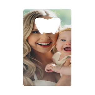Voeg babysfoto toe personaliseren aanpassen creditkaart flessenopener
