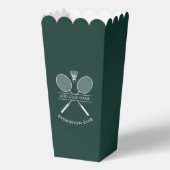 Voeg Badminton Club Naam Rackets Pictogram Custom Bedankdoosjes (Achterkant)