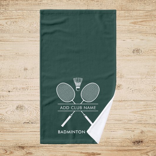 Voeg Badminton Club Naam Rackets Pictogrammen Cust Handdoek