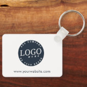 Voeg Bedrijfs Logo en de Werknemer van de Website  Sleutelhanger (Voorkant)