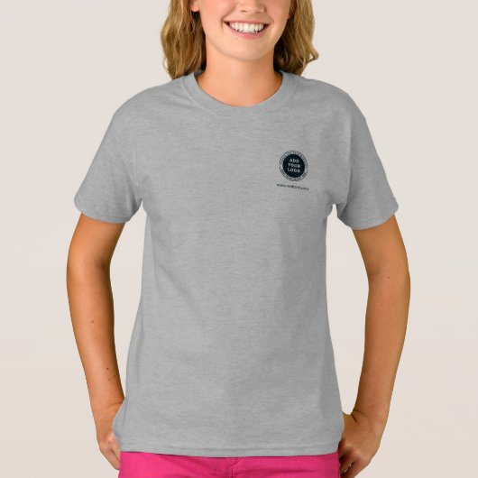 Voeg Bedrijfs Logo en het Adres van de Website van T-shirt (Voorkant)