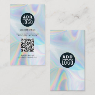 Voeg bedrijfs Logo en QR DIY Holographic van de Co Visitekaartje