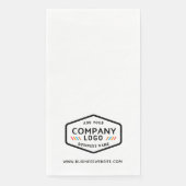 Voeg Bedrijfs Logo en Website Aangepaste Collectie Servet (Voorkant)