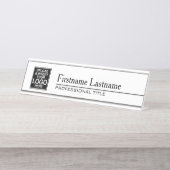 Voeg Bedrijfs Logo, Naam, Professionele Titel toe Bureau Naambordje (Voorkant)