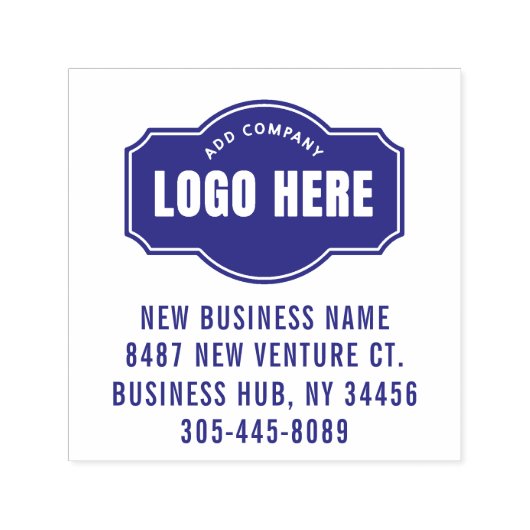 Voeg Bedrijfs Logo toe en de Telefoon van het Adre Zelfinktende Stempel (Design)