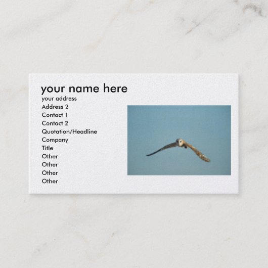 voeg bedrijfsinformatiekaarten toe visitekaartje (Voorkant)