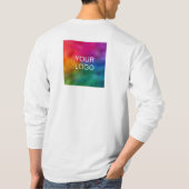 Voeg bedrijfskleding met dubbele Mannen en lange h T-shirt (Achterkant)