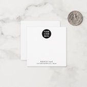 Voeg BedrijfsLogo en de Douane van de Website van  Notitiekaartje (Voorkant / Achterkant in situ)