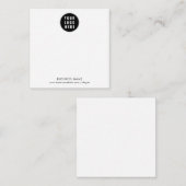 Voeg BedrijfsLogo en de Douane van de Website van  Notitiekaartje (Voorkant / Achterkant)