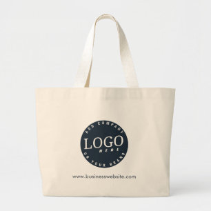Voeg BedrijfsLogo en de Douane van het Adres van d Grote Tote Bag