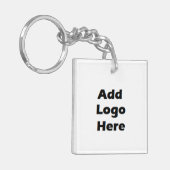 Voeg BedrijfsLogo en Informatie op Achterzijde van Sleutelhanger (Voorkant Links)