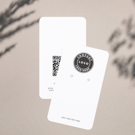 Voeg BedrijfsLogo en QR Code toe die de Kaart van  Visitekaartje