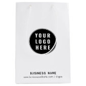 Voeg bedrijfslogo en website toe Aangepaste promot Medium Cadeauzakje (Voorkant)