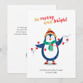 Voeg BedrijfsLogo toe Dank u Kerstmis Feestdagenkaart (Voorkant / Achterkant)