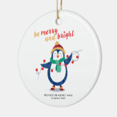Voeg BedrijfsLogo toe Dank u Kerstmis Keramisch Ornament (Links)