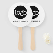 Voeg BedrijfsPic of Logo met Website of Tekst toe Handwaaier (Voorkant en achterkant)