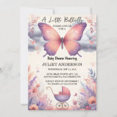 Voeg Bug Boho Soft Glow Live Butterfly Baby Shower Kaart (Voorkant)