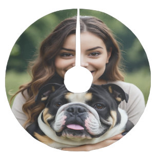 Voeg Bulldog Foto Personaliseer Aanpassen toe Kerstboom Rok
