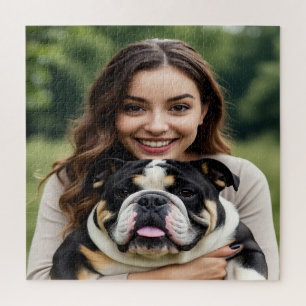 Voeg Bulldog Foto Personaliseer Aanpassen Toe Legpuzzel