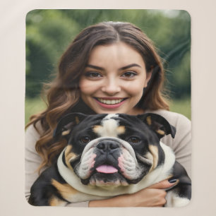 Voeg Bulldog Foto Personaliseer Aanpassen toe Sherpa Deken