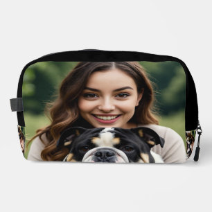 Voeg Bulldog Foto Personaliseer Aanpassen Toe Toilettasje