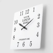 Voeg Business Logo Bedrijfsnaam Promotioneel toe Vierkante Klok (Hoek)