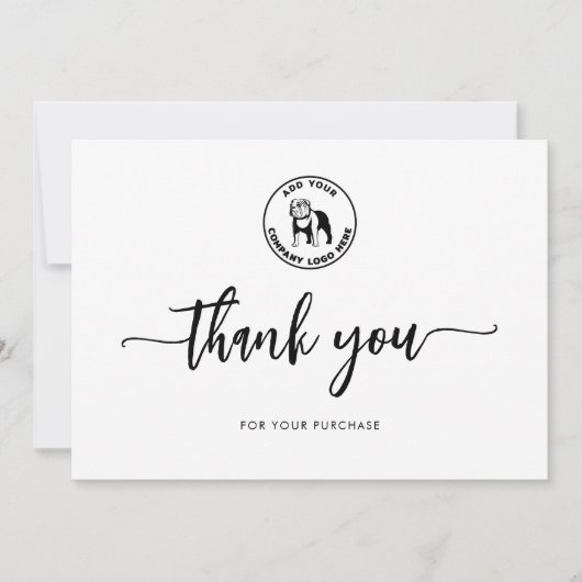 Voeg Business Logo Company Clients Appreciation to Bedankkaart (Voorkant)