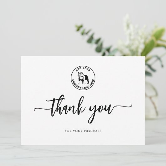 Voeg Business Logo Company Clients Appreciation to Bedankkaart (Staand voorkant)