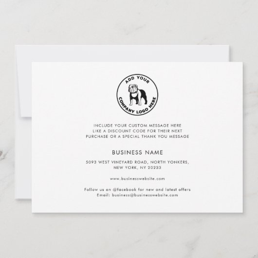 Voeg Business Logo Company Clients Appreciation to Bedankkaart (Achterkant)