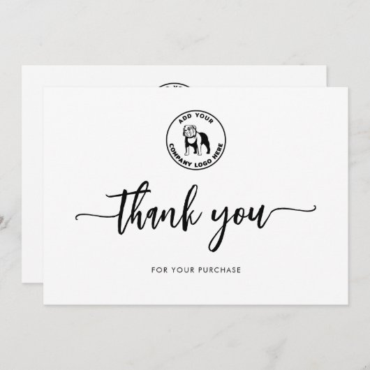 Voeg Business Logo Company Clients Appreciation to Bedankkaart (Voorkant / Achterkant)