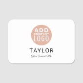 Voeg Business Logo Company Employees Custom toe Naamplaatje (Voorkant)